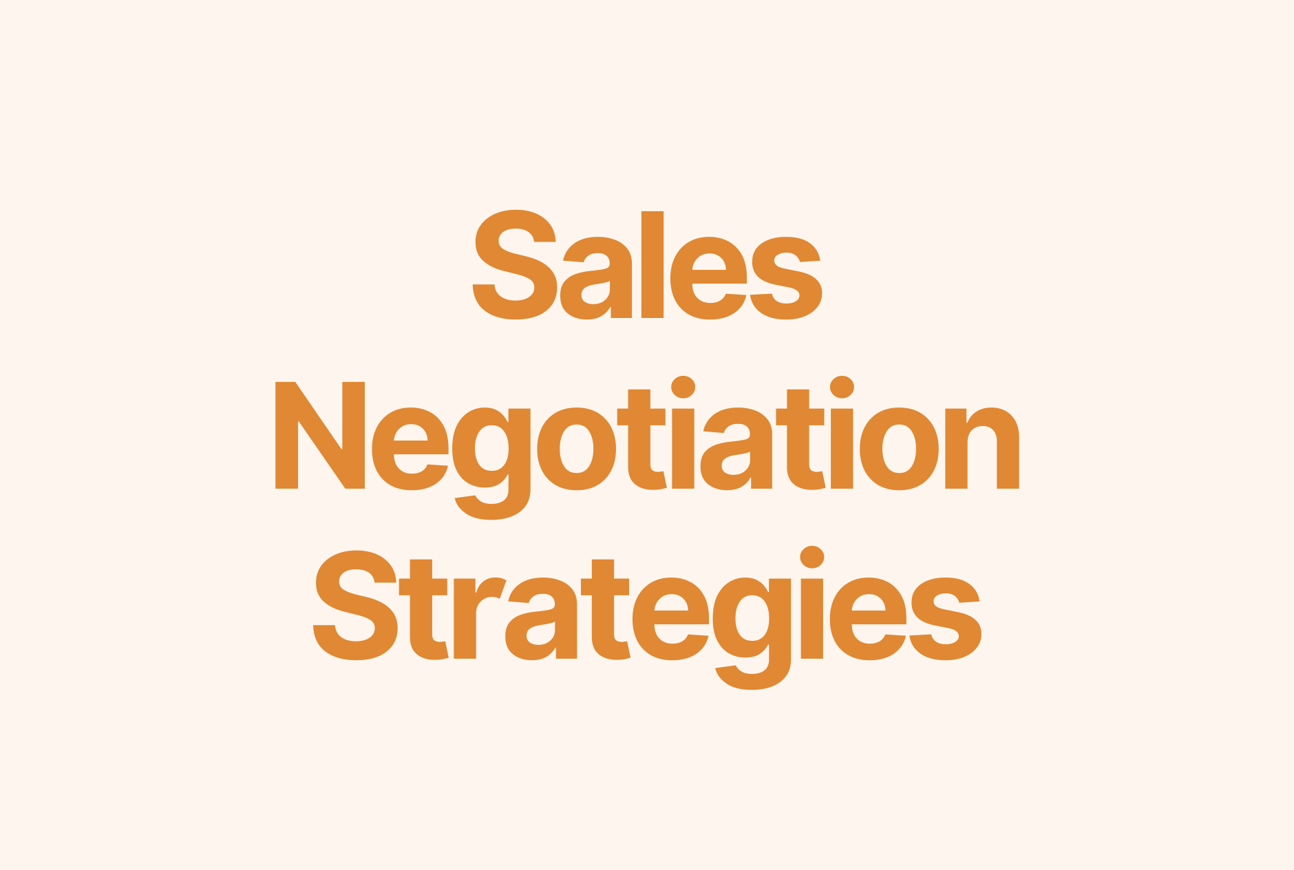 6 Negotiation Strategies for Sales Professionals